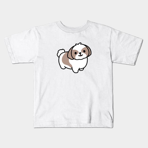 Shih Tzu Kids T-Shirt by littlemandyart